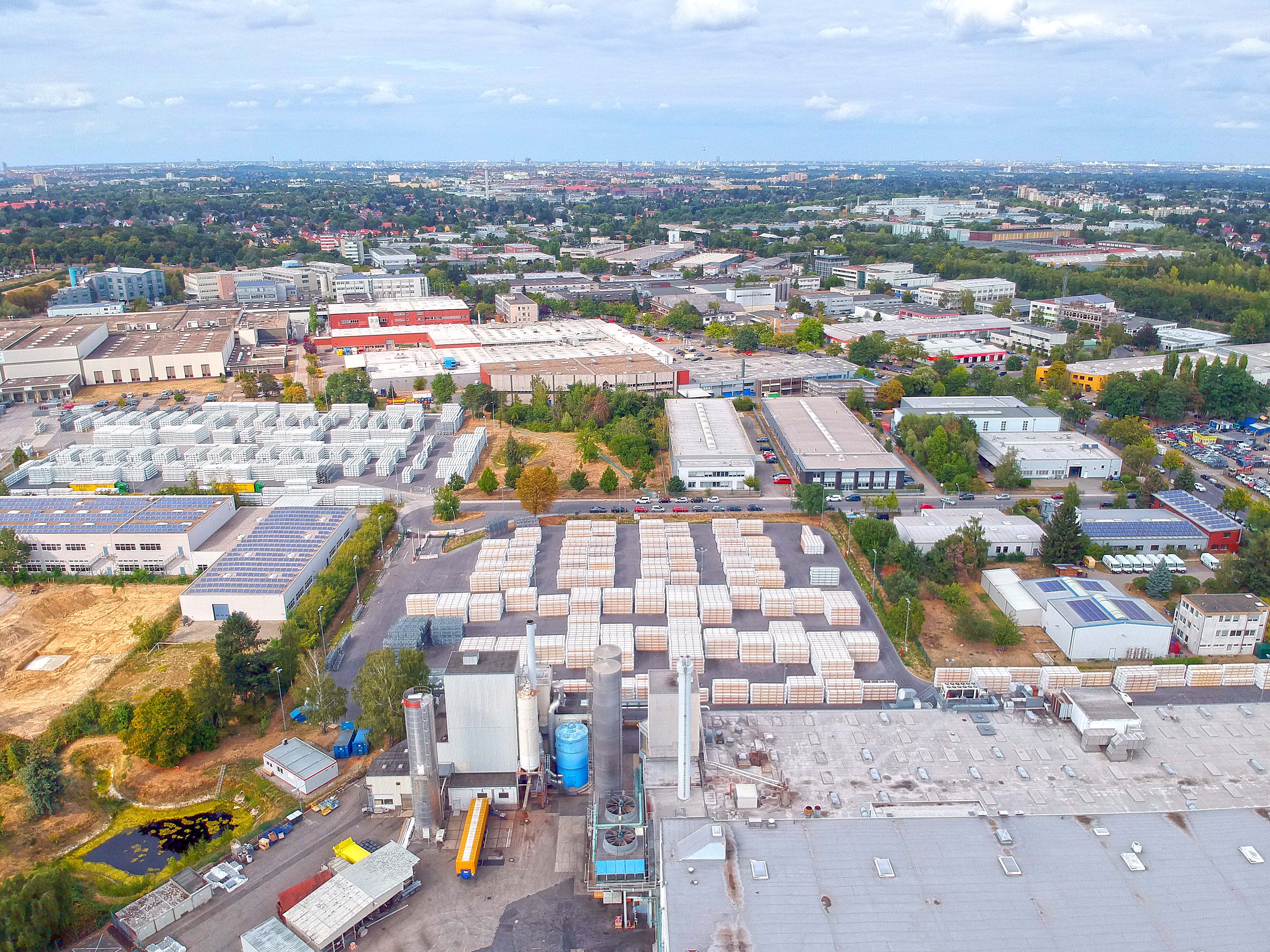 Luftbild Industriegebiet Motzener Straße